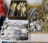 A canteen of plated Kings pattern cutlery, boxed