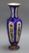 An enamel overlaid glass vase height 40cm