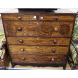 A George IV mahogany secretaire chest W.124cm