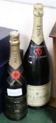 A Magnum of Moet & Chandon NV champagne and a bottle of Moet & Chandon 1996