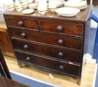 A Regency mahogany chest of drawers W.108cm