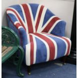 A Union flag panelled fabric chair by Andrew Martin
