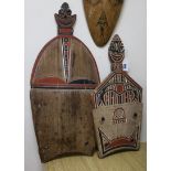 Two papua New Guinea boat boards