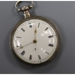 A Victorian silver keywind pocket watch with Chinese movement, by L. Vrard & Co, Tientsin.