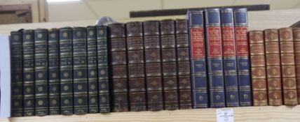 Leatherbound - 13 various titles (in 38 vols) (42 books)