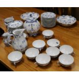 A Royal Copenhagen onion pattern tea set, boxed