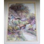 Leyton Forbes, watercolour, Devonshire cottage, signed, 33 x 23cm