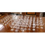 An extensive collection of Baccarat glassware