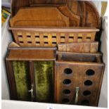 Assorted wooden chopping boards, egg box etc