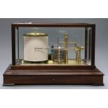 A mahogany cased barograph