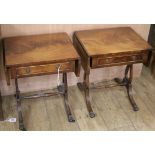 A pair of small Regency style mahogany sofa table type coffee tables W.47cm