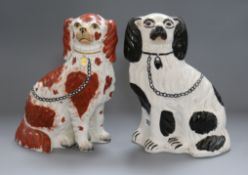 Two Staffordshire dogs height 26.5cm