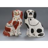 Two Staffordshire dogs height 26.5cm