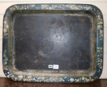 A Victorian papier mache tray 76 x 59cm