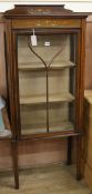 An Edwardian china display cabinet W.61cm