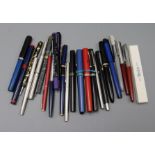 A quantity of mixed fountain pens