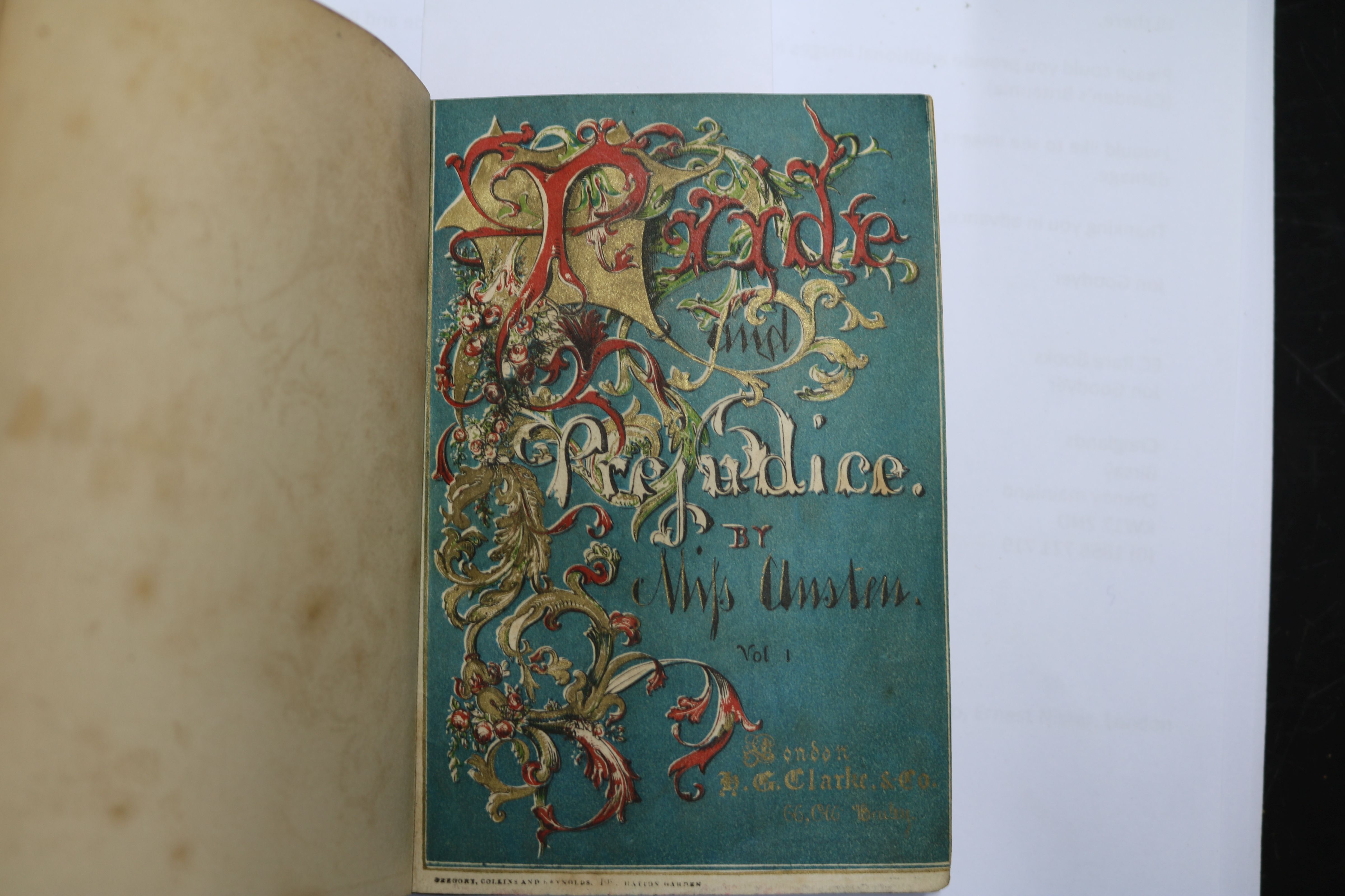 Austen, Jane - Pride and Prejudice, A Novel, Clarke's Cabinet Edition, 2 vols (3), 229 (3) & - Image 4 of 6