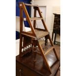 A Victorian metamorphic library chair H.87cm