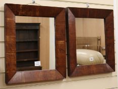 A pair of Victorian mahogany wall mirrors W.44cm