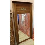 A French Empire style mahogany pier glass W.87cm