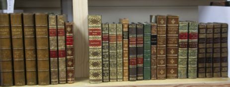 Bindings - including Evelyn's Diary (edited Wm.Bray), 4 vols, green half levant morocco and