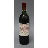 A bottle of Chateau Cos D'Estournel 1983