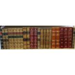 Bindings - including Whiston's Josephus, 4 vols, blind and gilt decorated black / brown calf,