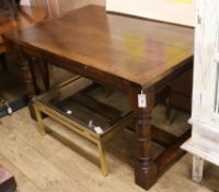 An oak refectory table W.139cm