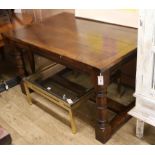 An oak refectory table W.139cm