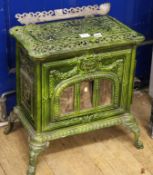 A French enamelled stove W.58cm