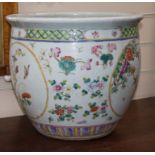 A 19th century Chinese famille rose jardiniere diameter 36.5cm
