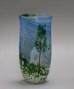 A Norman Stuart Clarke art glass vase height 19cm