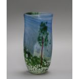 A Norman Stuart Clarke art glass vase height 19cm