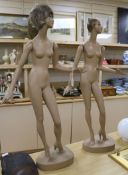 Two 1950's table top mannequins full-length height 94cm