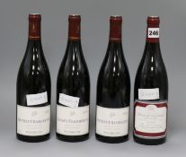 One bottle of Clos de Vougeot, 2008 and three bottles of Fleury Chambertin, 2007