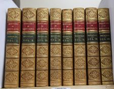 Macaulay (Lord) - The History of England ... 8 vols, gilt ruled polished calf, gilt decorated and