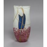 A Norman Stuart Clarke art glass vase height 20cm