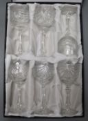 A suite of French Cristalleries de Lorraine Gerard table glass, including two sets of six wine