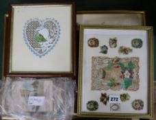 A quantity of Raphael Tuck Christmas cards and others, some framed