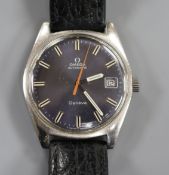 A gentleman's late 1960's stainless steel Omega automatic wrist watch, movement c.565.