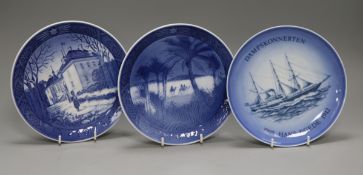 A quantity of Royal Copenhagen Christmas plates