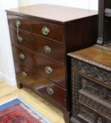 A George III mahogany chest of drawers W.107cm