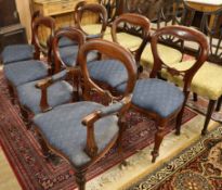 Eight Victorian style mahogany dining chairs