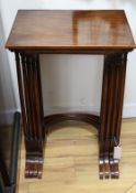 A 19th century mahogany nest of quartetto tables W.49cm