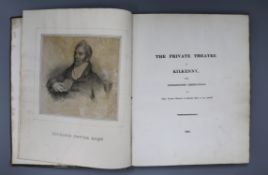 Ireland - The Private Theatre of Kilkenny, quarto, original boards, [Kilkenny?], 1825, with