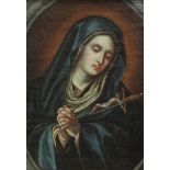 17th century German Schooloil on wooden panelMater Dolorosa - The Virgin Mary with a sword12 x 8.