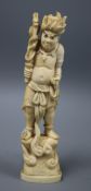 A 19th century Japanese carved ivory figure of an Oni height 20cm