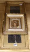 French School (19th century), oil on canvas, portrait of a priest, with companion piece and a