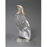 An Allan Scarff for Georg Jensen sterling silver mounted glass scent/perfume bottle, modelled as a