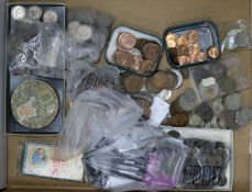 A large collection of copper, nickel and silver G.B. coinage